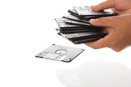 three point five inch floppy diskの写真素材