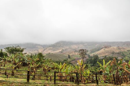 viwe point  on contryside in Thailandの写真素材