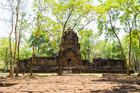 Buddhist temple in Muang Sing Historical Park,Kanchanaburi province ,Thailandの写真素材