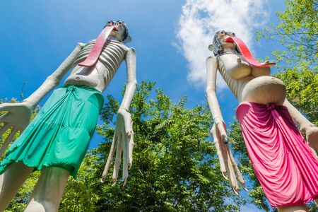 Beavis statue in Thai temple  of Wat Muang in Angtong ,Thailandの写真素材