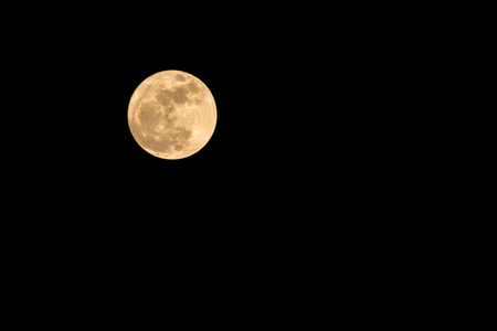 Moon at it largest also called supermoon, aprox ten procent larger than usualの写真素材