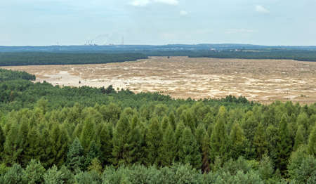 Bledow desert the biggest sand desert in Silesia region in Polandの写真素材