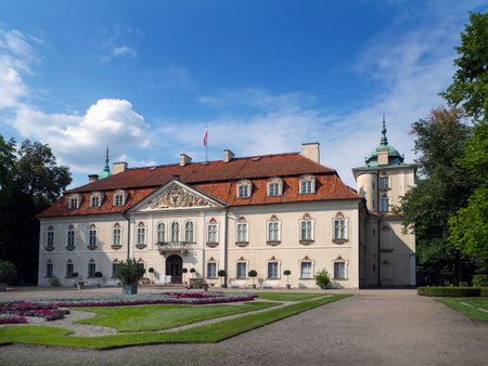 NIEBOROW, POLAND â AUGUST 16, 2019: NieborÃ³w Palace belongs to one of the most renowned Poland's aristocratic residences and serves as a museum of interior design of palace residenのeditorial素材