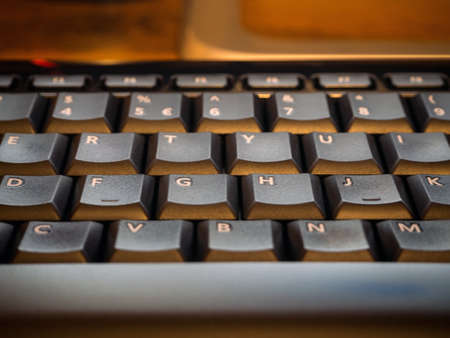 IT workplace, computer keyboard, desktopの写真素材