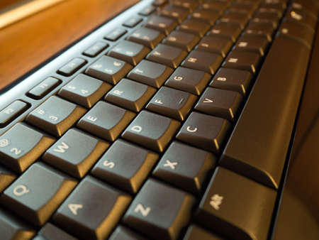 IT workplace, computer keyboard, desktopの写真素材