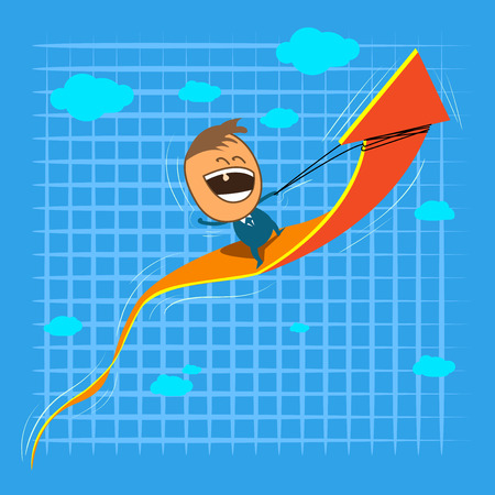 Business concept in growth economy or financial situation.のイラスト素材