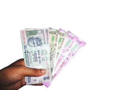 Two Thousand, Five Hundred and One Hundred New Indian Currencyの写真素材