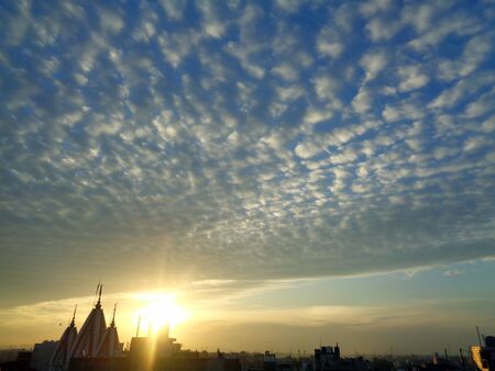 City scape india with sunny sky backgroundの写真素材
