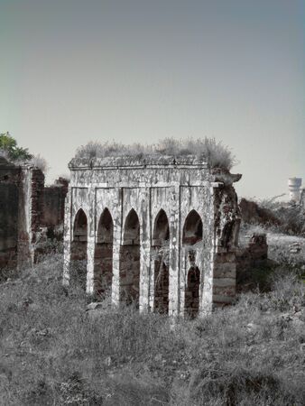 Tughlaqabad Fort vintage Mughal Architecture monument in delhiの写真素材