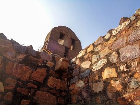 Tughlaqabad Fort vintage Mughal Architecture monument in delhiの写真素材