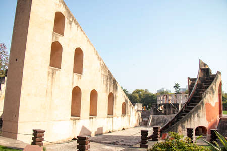 Jantar Mantar Ancient Architecture, New Delhi, Indiaの写真素材