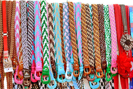 Fashion colorful beltsの写真素材
