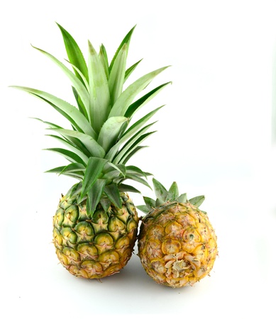 pineapple isolated on white backgroundの写真素材