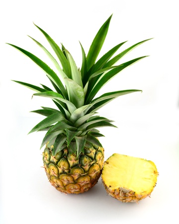 pineapple isolated on white backgroundの写真素材