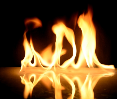 nice fire in a fire place の写真素材