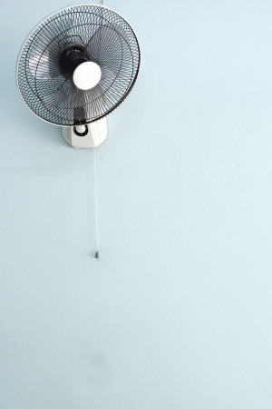 wall electric fan on white background.の写真素材