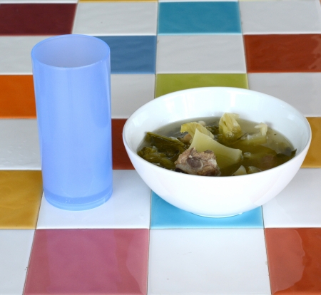 braised pork blone  Pickled Green Mustardの写真素材