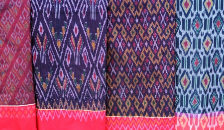 Assortment sarongs for sale の写真素材