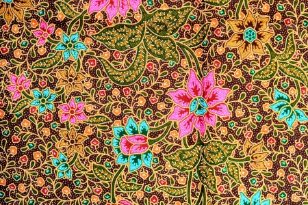 Colorful batik cloth fabric background の写真素材