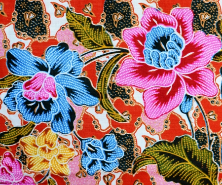 Colorful batik cloth fabric background の写真素材