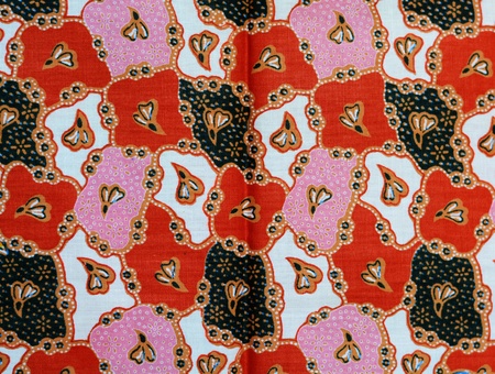 Colorful batik cloth fabric background の写真素材
