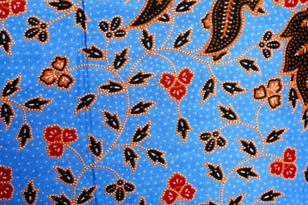 Colorful batik cloth fabric background 
