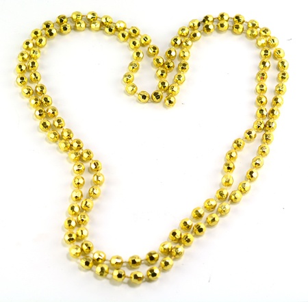 gold jewelry, bracelets and chainsの写真素材