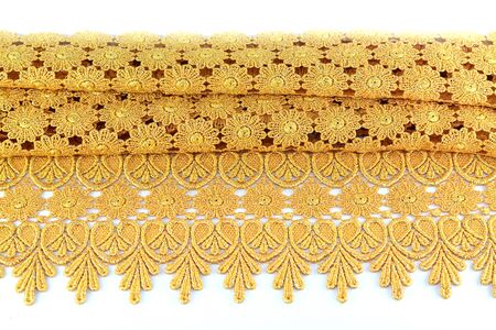 gold fabric backgroundの写真素材
