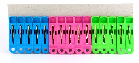 Plastic clothespin の写真素材