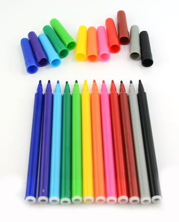 colour whiteboard marker  isolatedの写真素材