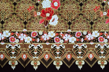 Colorful batik cloth fabric background の写真素材