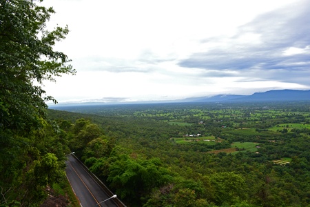 empty road on mountainの写真素材