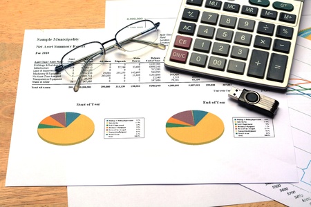business chart reportの写真素材
