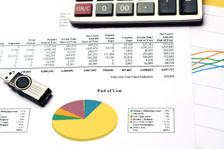 business chart reportの写真素材