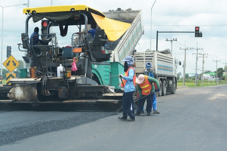 Road paving construction の写真素材