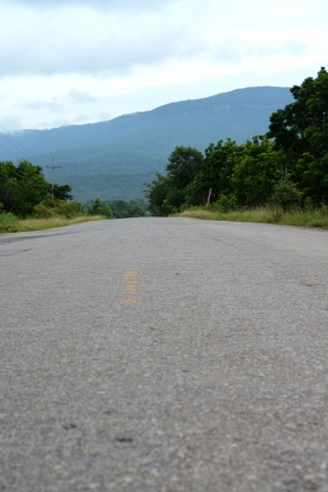 empty road in jungle of thailandの写真素材