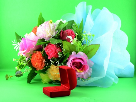 red gift box for the ringの写真素材
