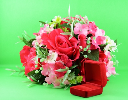 red gift box for the ringの写真素材