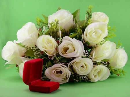 red gift box for the ringの写真素材