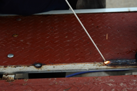 Welding with sparksの写真素材