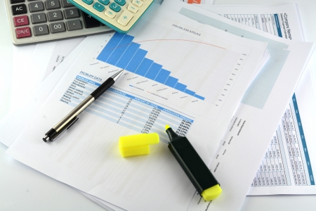 business chart reportの写真素材