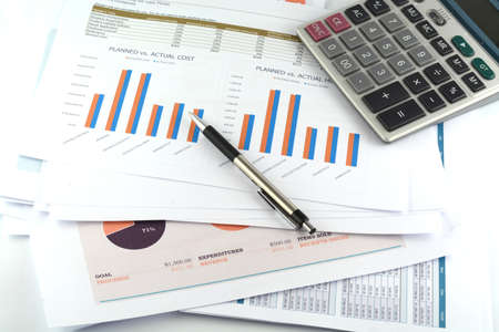 business chart reportの写真素材