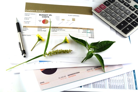 garden budget sheetの写真素材