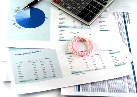 wedding budget sheet の写真素材