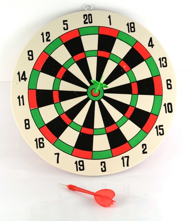 darts arrows in the targetの写真素材