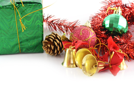 Golden bells christmas decorationの写真素材
