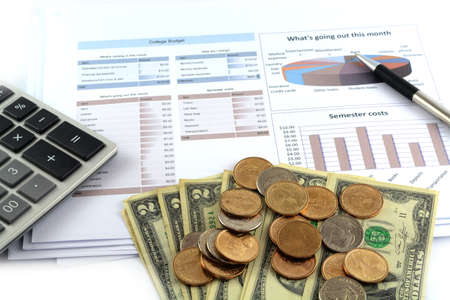 business chart report collect budgetの写真素材