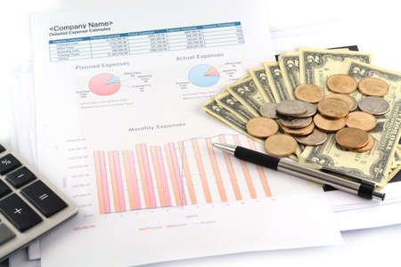 business chart reportの写真素材