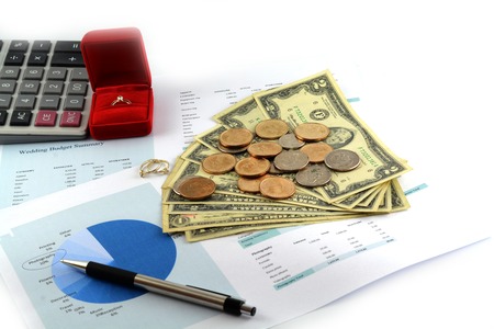 wedding budget sheet の写真素材
