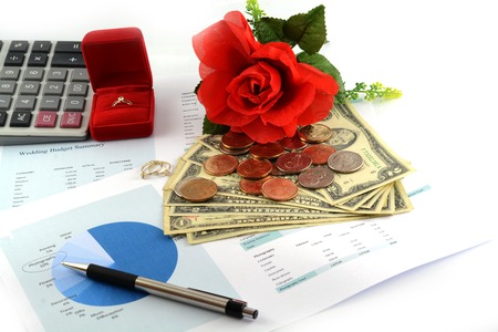 wedding budget sheet の写真素材